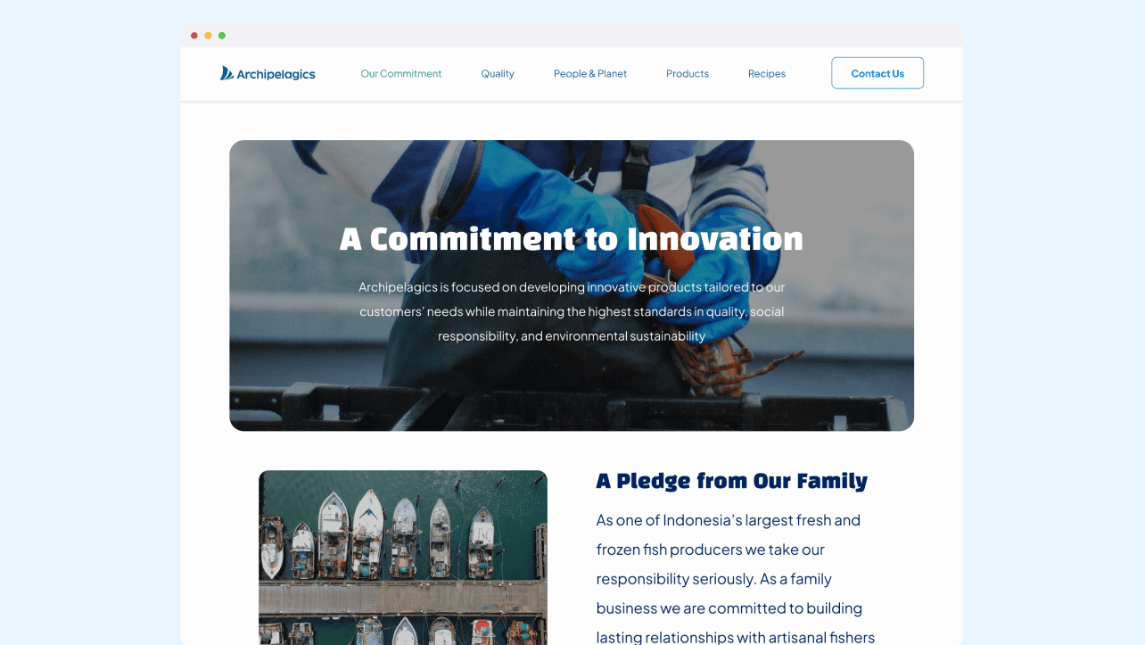 Crafting a Standout Landing Page for Global Tuna Export Startup — tampilan 1
