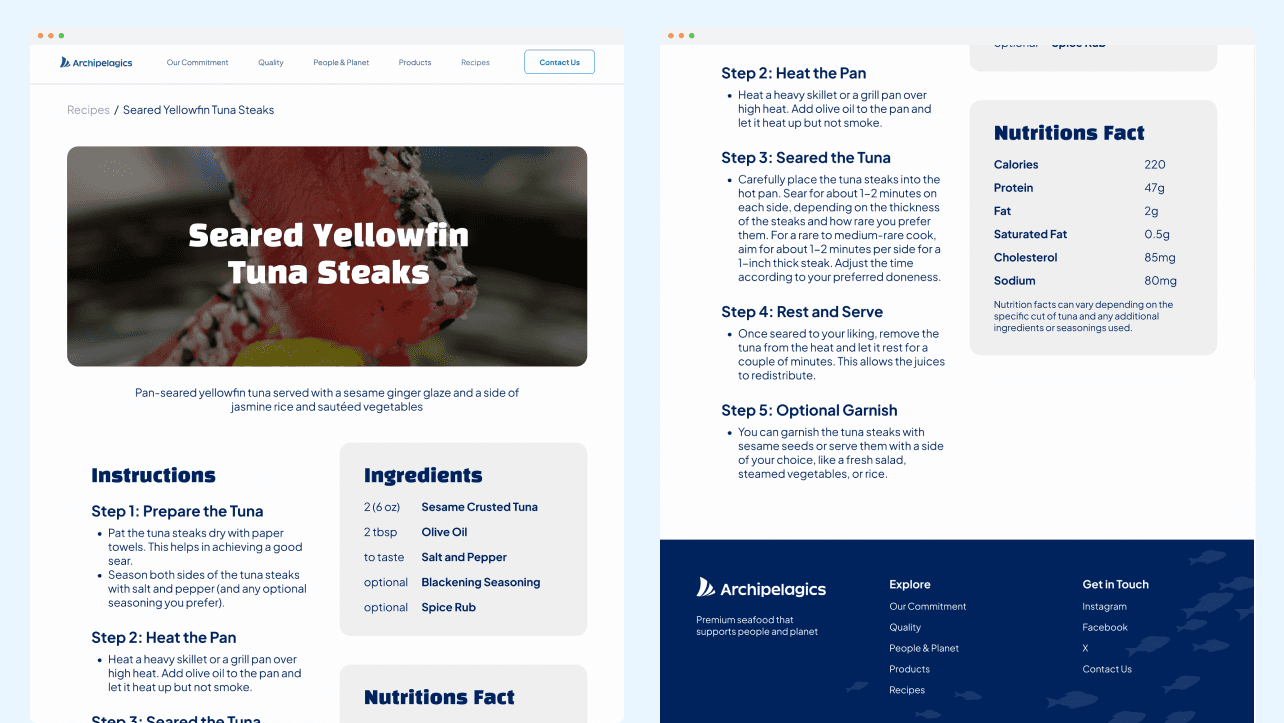 Crafting a Standout Landing Page for Global Tuna Export Startup — tampilan 2