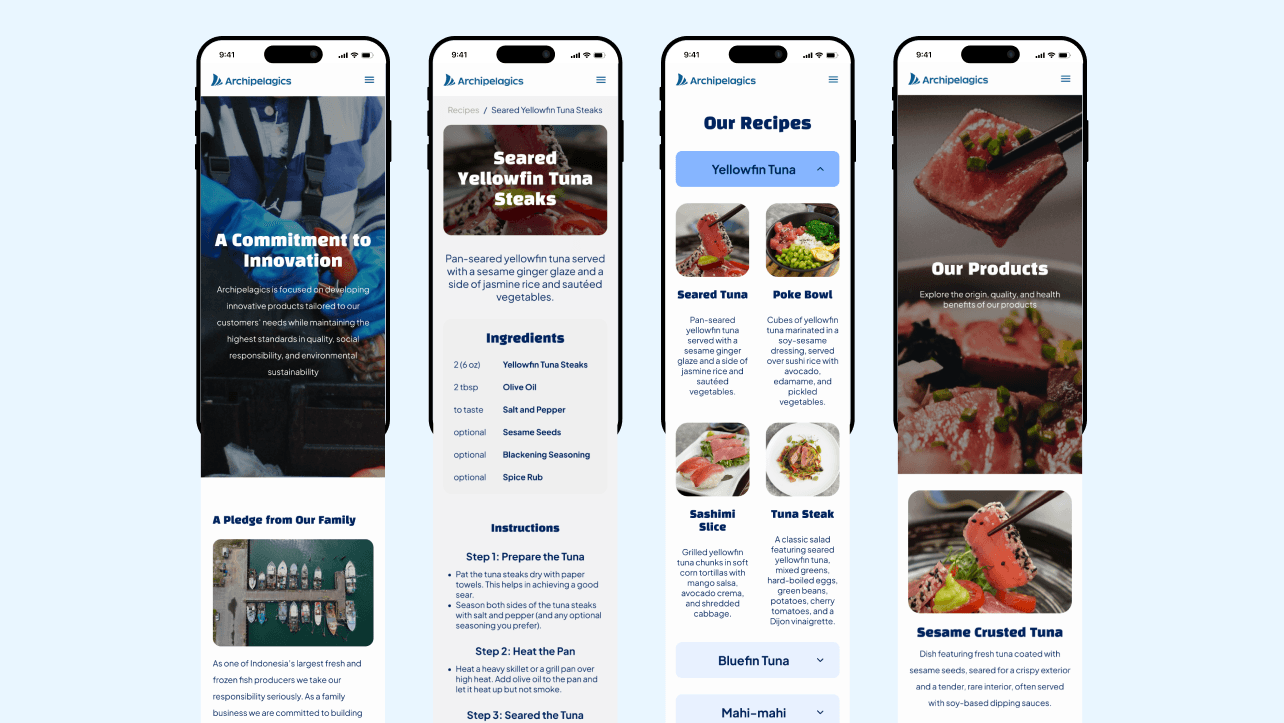Crafting a Standout Landing Page for Global Tuna Export Startup — tampilan 3