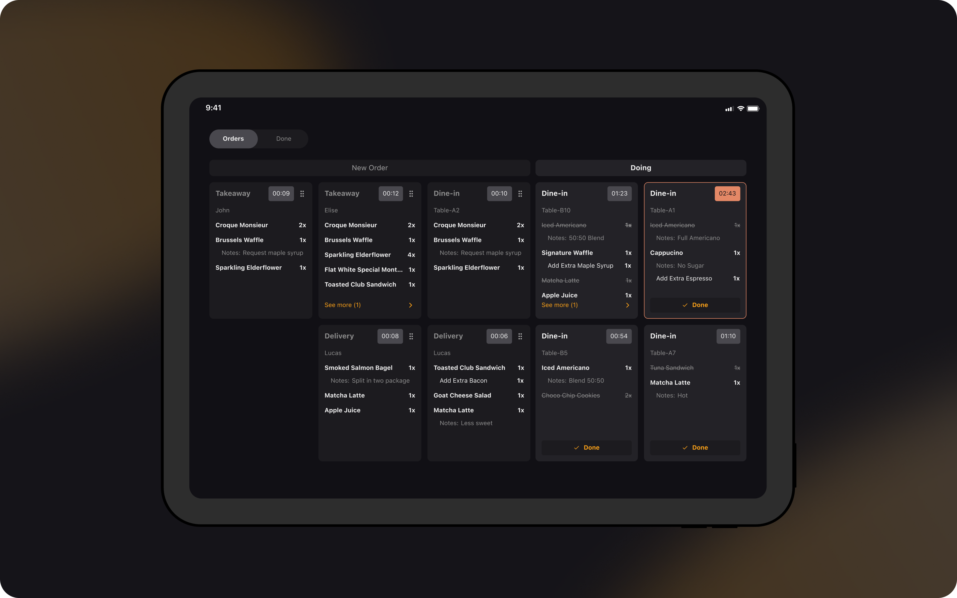 Monza POS & Kitchen Display — tampilan 2