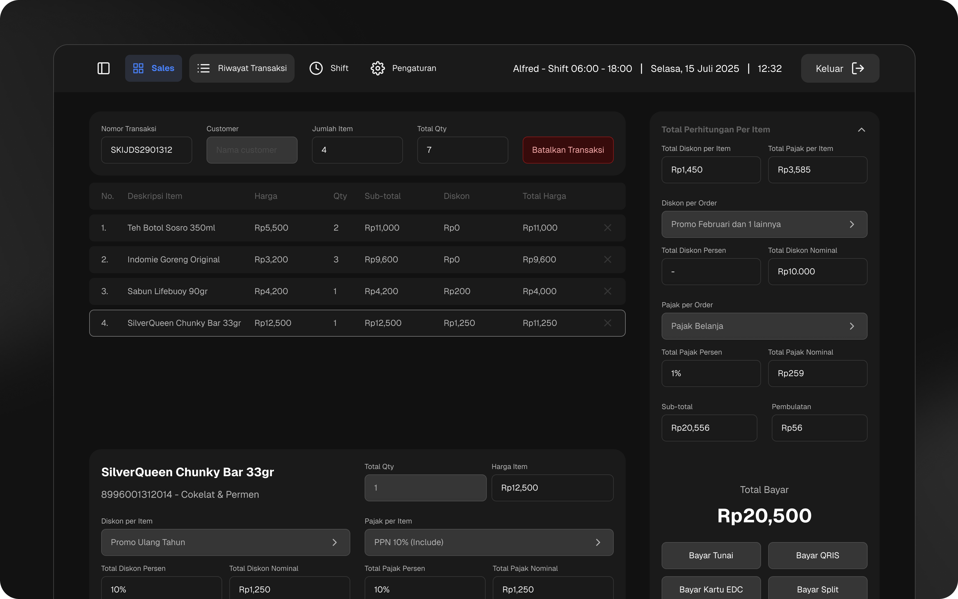 Retail POS System — tampilan 1