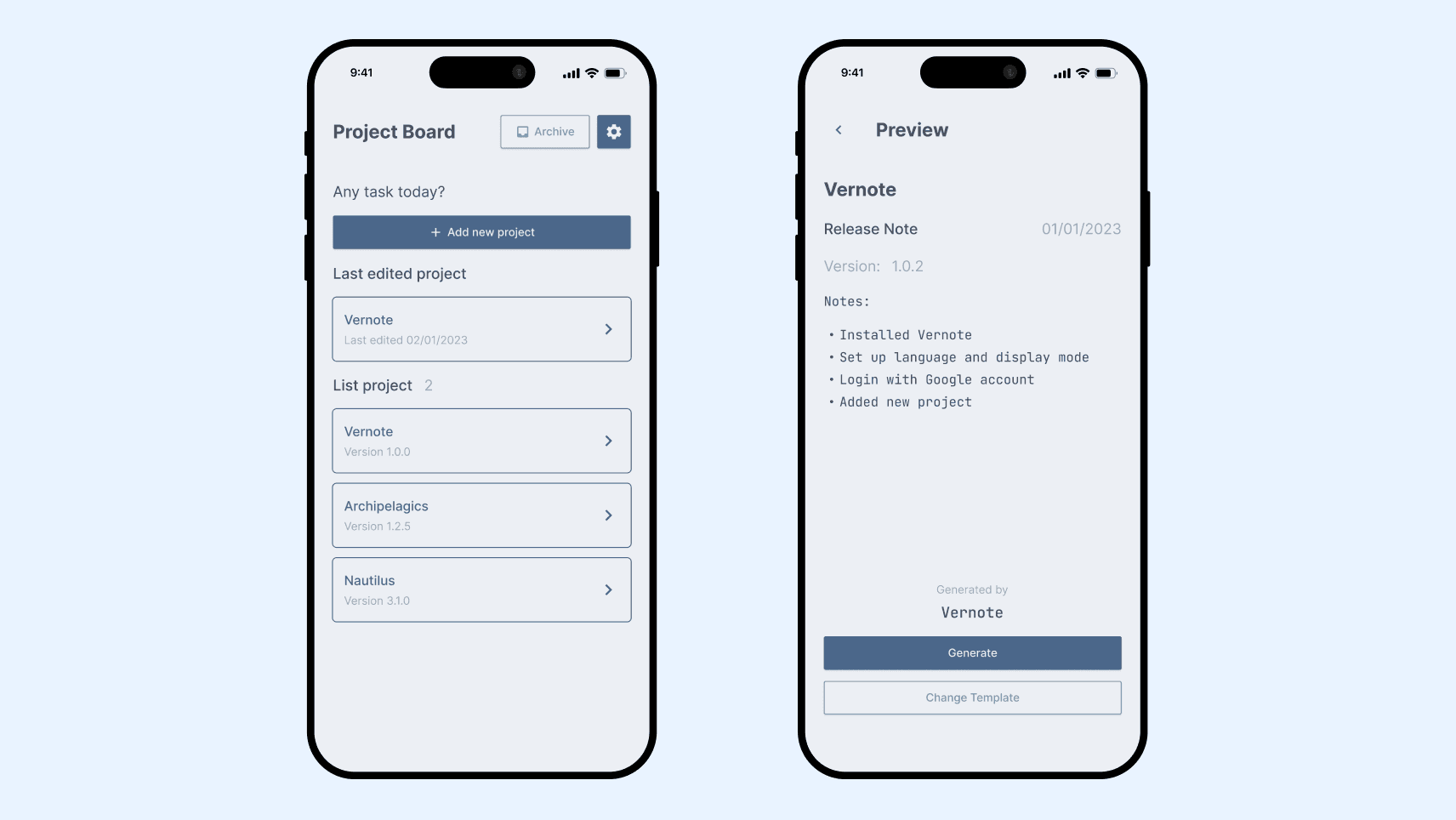 Designing a Unique Note-Taking App for Freelancers&rsquo; Needs — tampilan 1